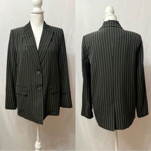 Black Pinstripe Blazer